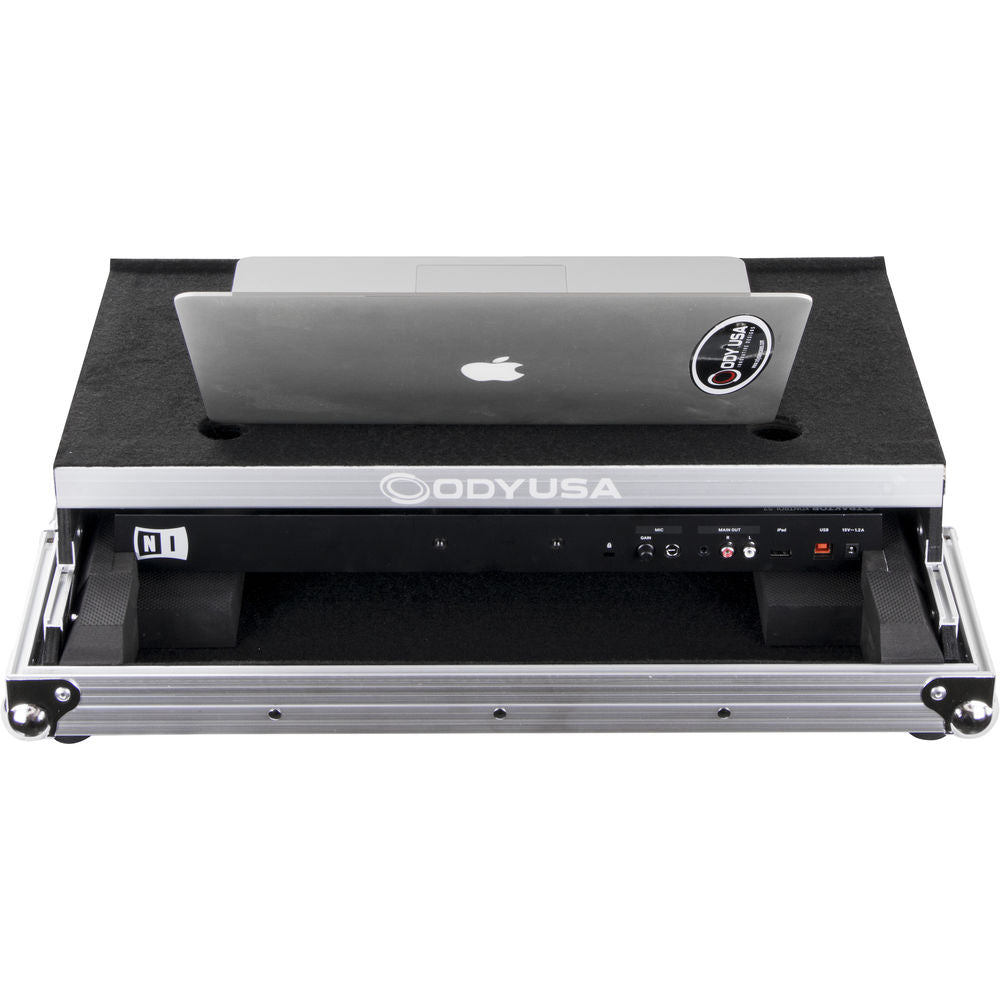 Odyssey FRGSTKS2MK3 Flight Ready Low-Profile Case w/ Glide Platform for Traktor Kontrol S2 MK3 - Silver / Black