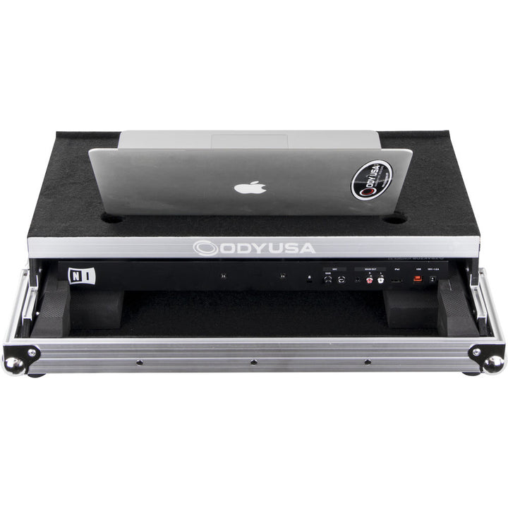 Odyssey FRGSTKS2MK3 Flight Ready Low-Profile Case w/ Glide Platform for Traktor Kontrol S2 MK3 - Silver / Black