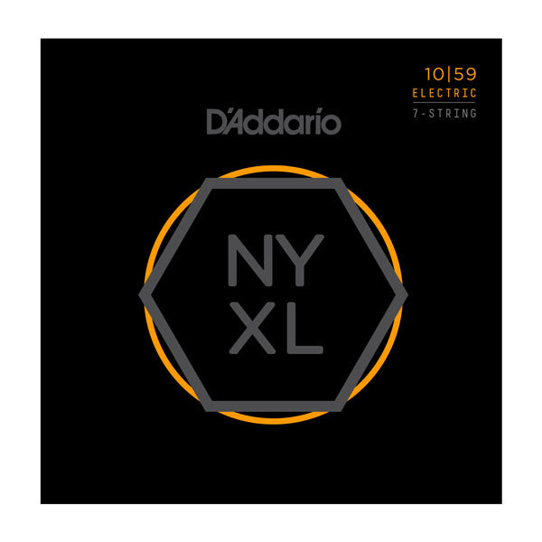 D'Addario NYXL1059 NYXL Electric Guitar Strings - Regular Light 7-String Set (10-59)