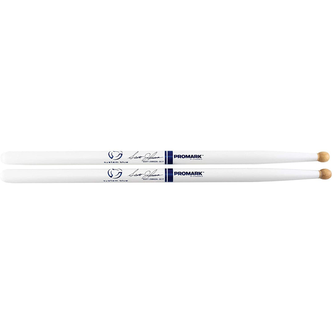Promark TXDC17W-WHITE-Promark Scott Johnson Signature Marching Snare Sticks -White