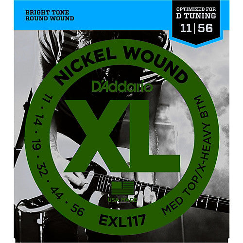 D'Addario EXL117 - SET ELEC GTR XL MED/HVY BTM