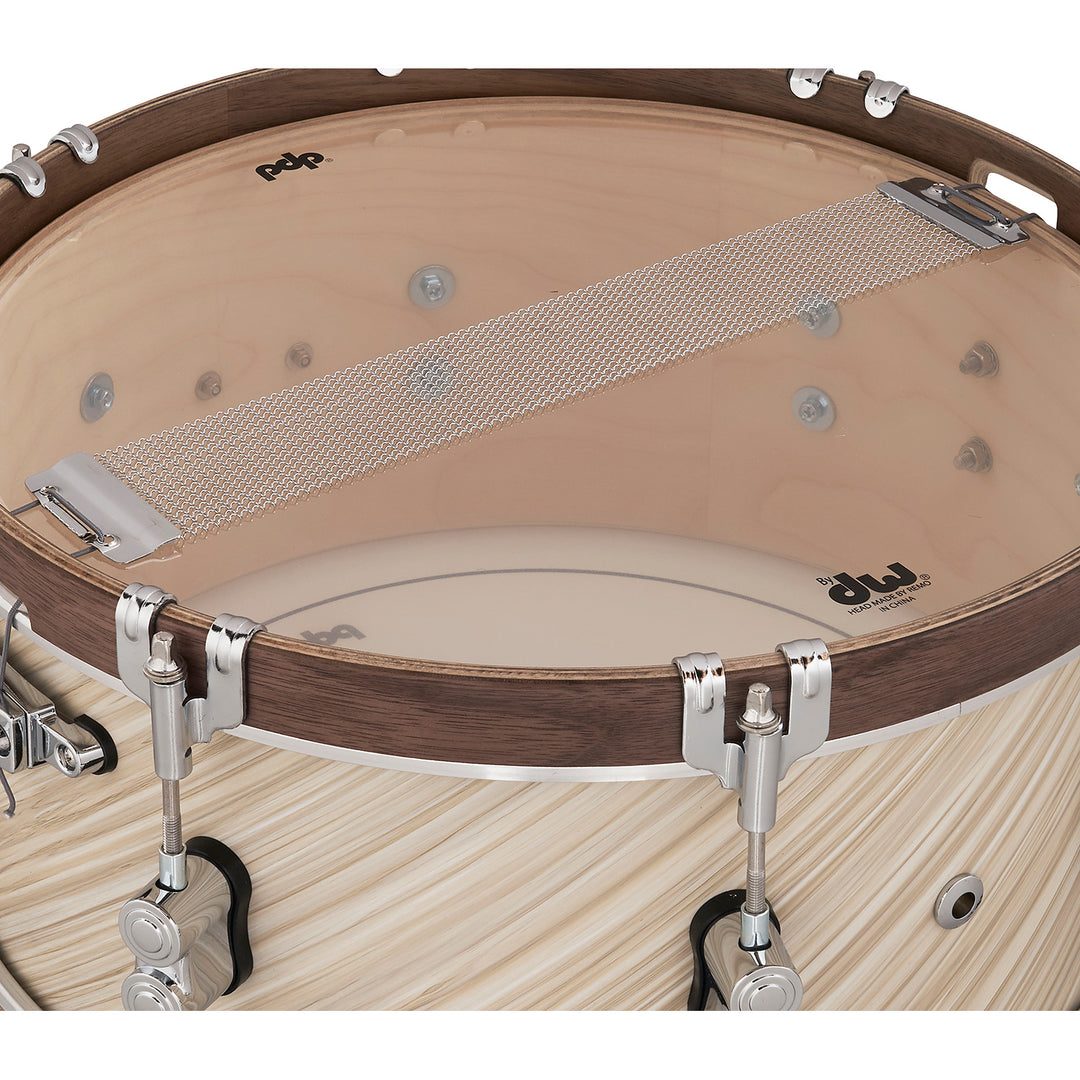PDP PDLT6514SSTI - LTD Twisted Ivory with Walnut Hoops Snare - 6.5x14  (Available Only for 2021)