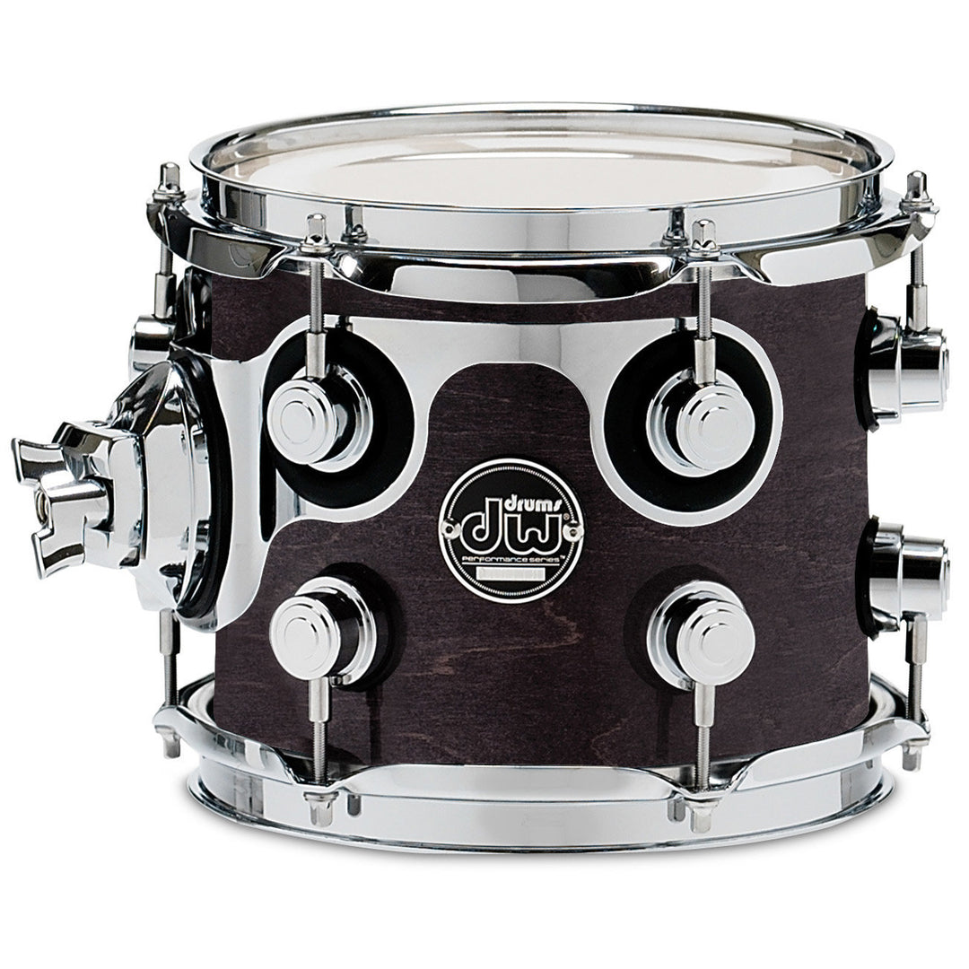 DW Performance Series Tom Tom 7x8 Gloss Lacquer - Ebony Stain