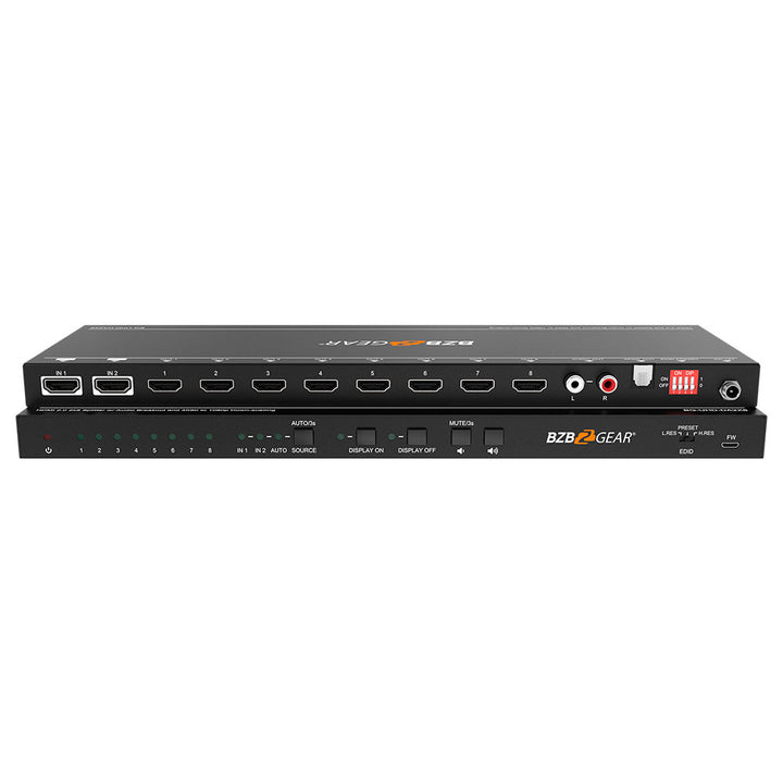 BZBGEAR - 8-Port HDMI 4K 18Gps 60Hz Splitter/Distribution Amplifier w/CEC Turn On/Off TV