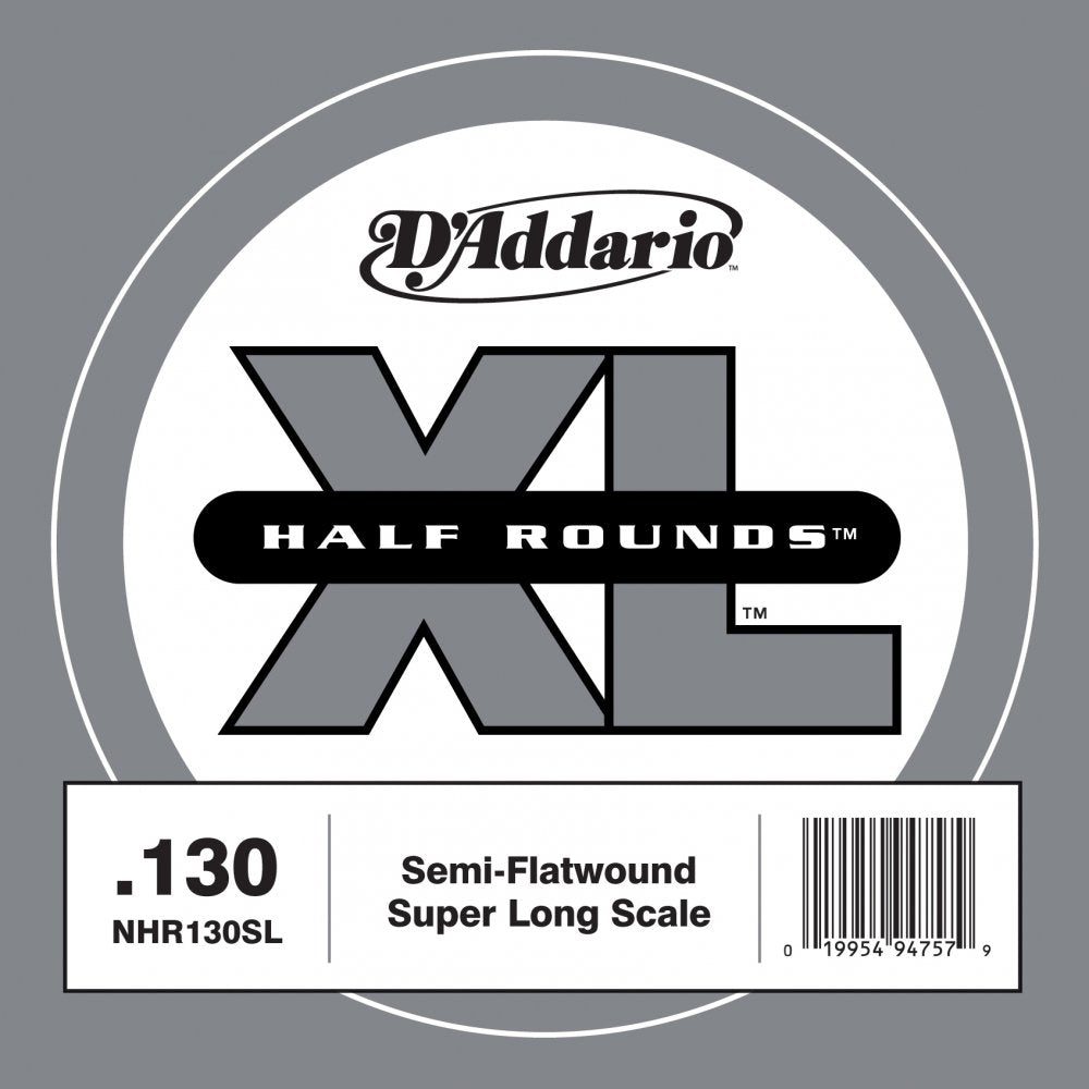 D'Addario NHR130SL - SINGLE BASS HALF RND 130 SL