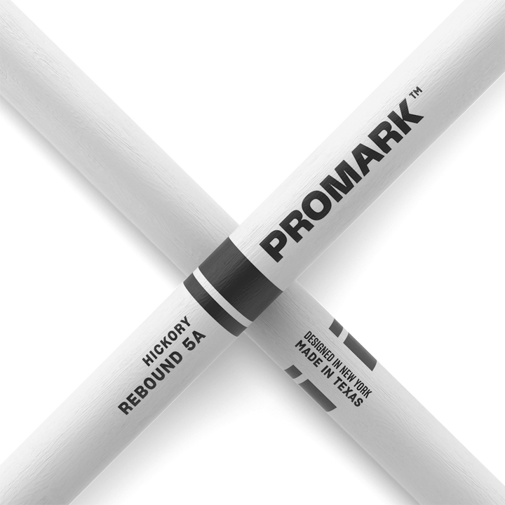 Promark RBH565AW-WHITE-Promark Rebound 5A Acorn Tip White Drumsticks
