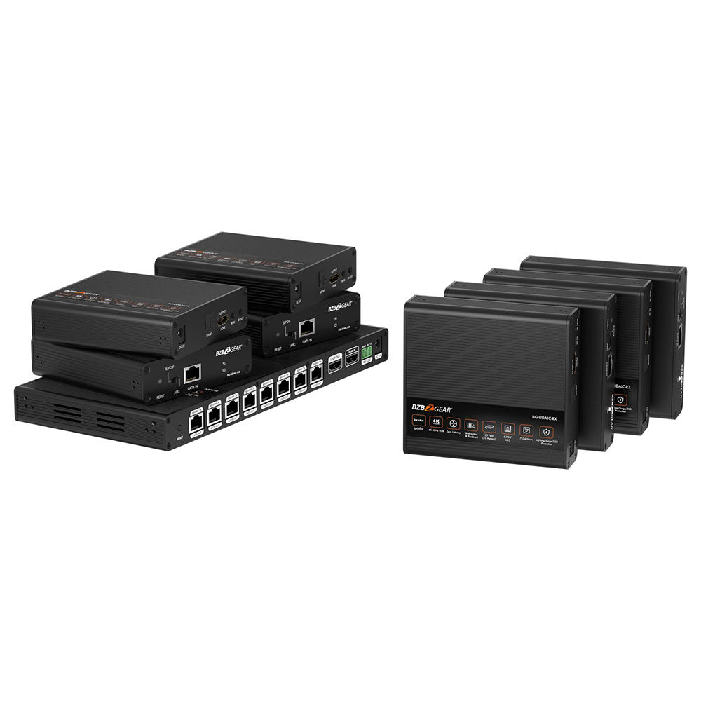 BZBGEAR - 1X8 4K60 UHD 18Gbps HDMI Splitter/Distribution Amplifier up to 230ft over Category Cable