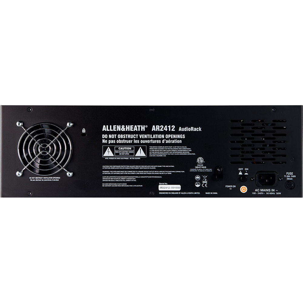 Allen & Heath AR2412 AudioRack 24x12 Stage Box (RENTAL)