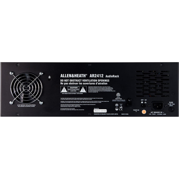 Allen & Heath AR2412 AudioRack 24x12 Stage Box (RENTAL)