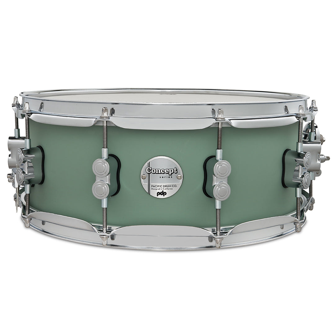 PDP Concept Maple Finish Ply 5.5x14 Snare Drum w/ Chrome Hardware - Satin Seafoam
