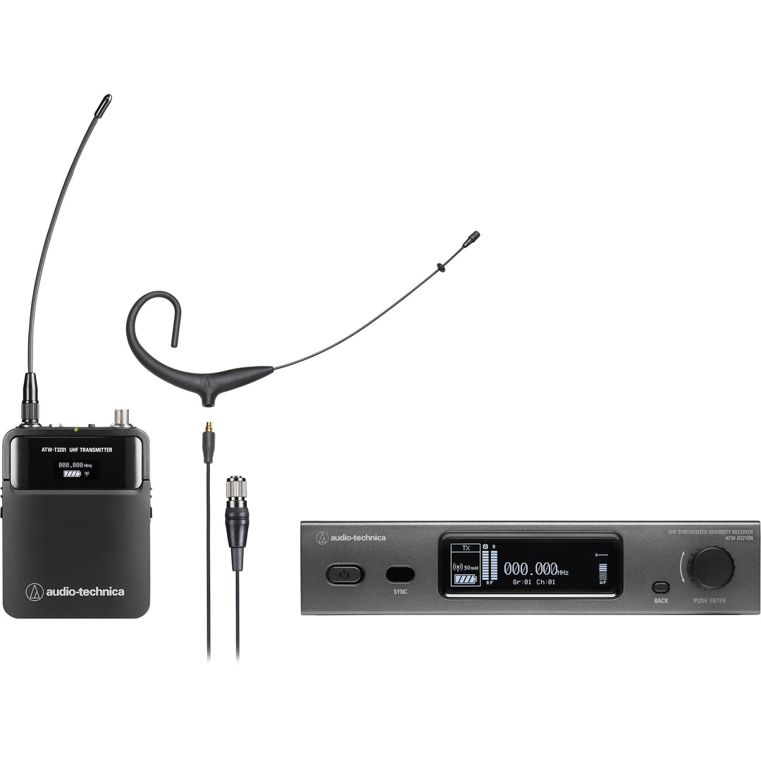 Audio-Technica ATW3211N 3000 Series Network Wireless System 530-590 MHz - BP892xcH Headworn Microphone (Black)
