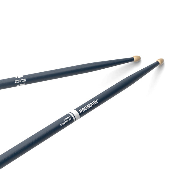 Promark RBH595AW REBOUND 5B Painted Hickory Wood Tip Drumstick - Navy Blue