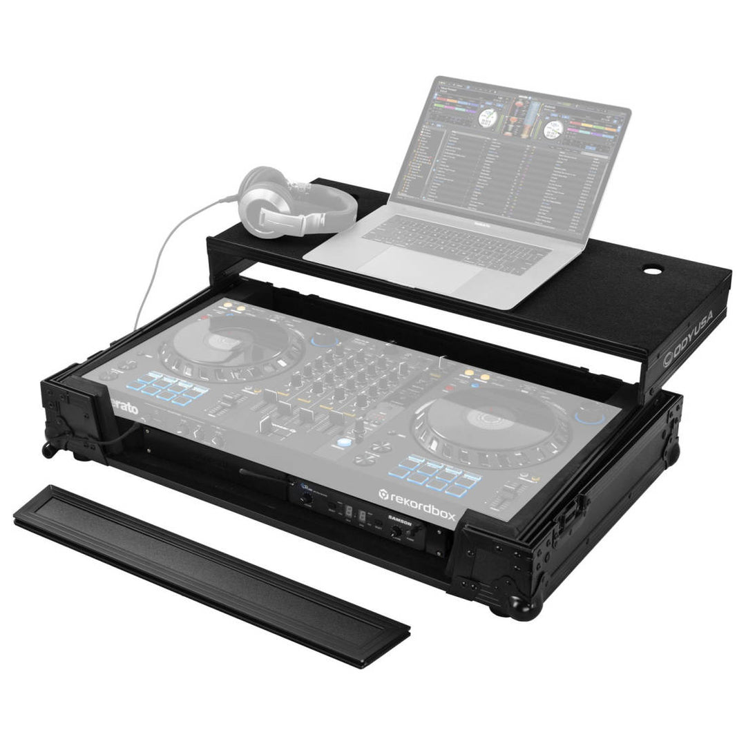 Odyssey Black DJ Controller Case for Pioneer DDJ-FLX6 w/Glide + 1U