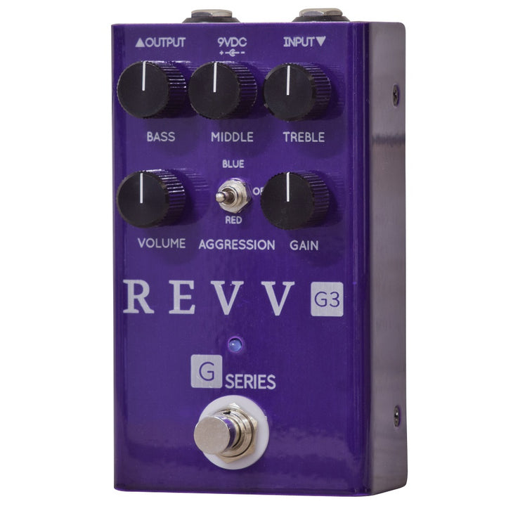 Revv G3 PEDAL Preamp Overdrive Distortion Guitar Pedal w/ 3-Band EQ & 3-Voice