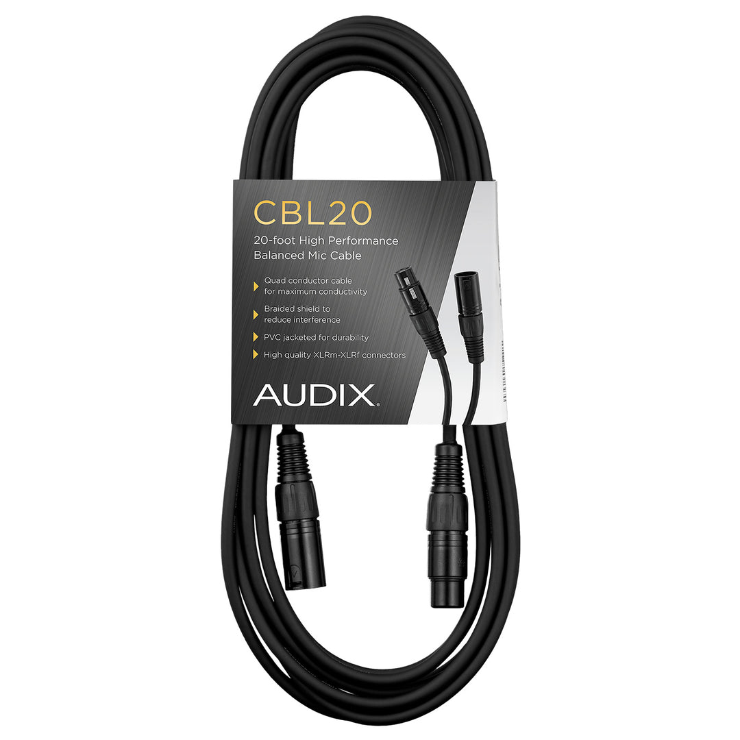 Audix CBL20 Premium XLR Microphone Cable - 20’