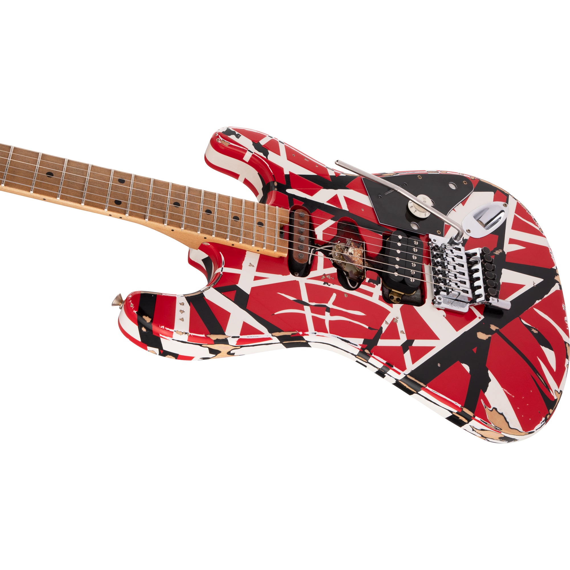 ギター EVH Striped Red with Black Stripe Strat :: Striped Series Red with Black Stripes