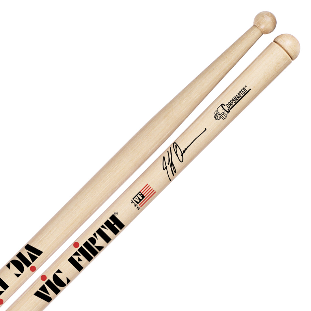 Vic Firth SJQ Corpmaster Signature Snare Jeff Queen Solo Drumsticks