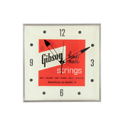 Gibson Vintage Lighted Wall Clock - Handmade Strings