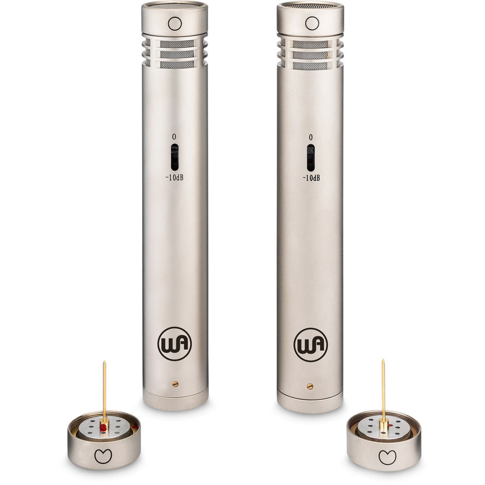 Warm Audio WA-84 Stereo Microphone Pair w/ Omni & Cardioid Capsules - Nickel