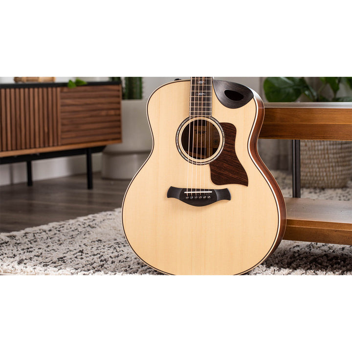 Taylor Guitars Builder's Edition 816ce, Indian Rosewood, West African Crelicam Ebony Fretboard, Expression System ® 2 Electronics, Taylor Deluxe Hardshell Brown Case