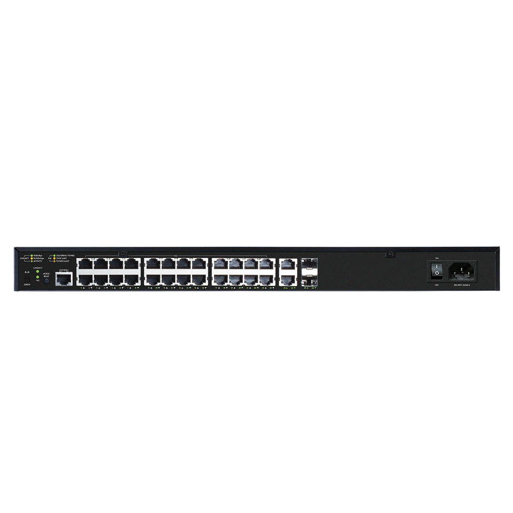 BZBGEAR - 26-port/24 PoE+ Gigabit Managed Switch Preconfigured for BG VOP Series