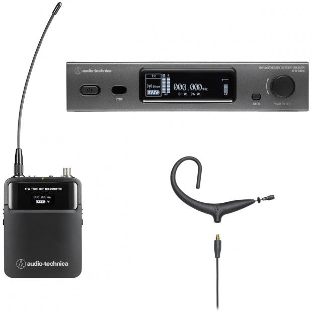 Audio-Technica ATW3211 3000 Series Wireless System 530-590 MHz - BP893xcH Headworn Microphone (Black)