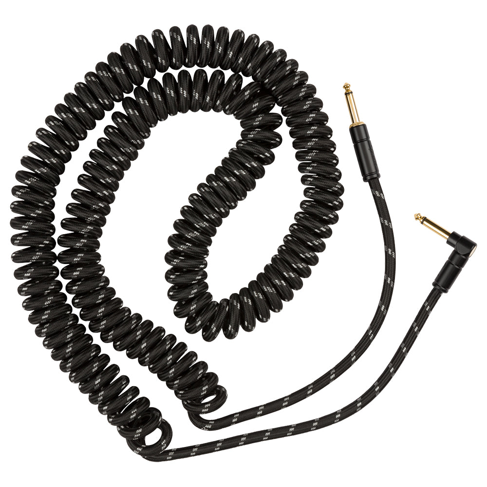 Fender Deluxe Coil Guitar Cable, Black Tweed - 30’