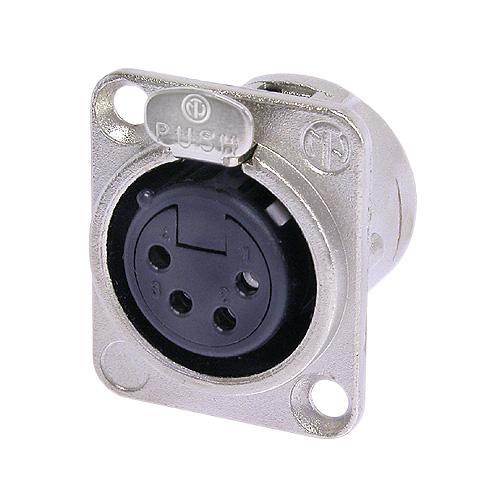 Neutrik NC4FD-L-1 - 4 Pin Nickel Chassis XLRF -D Size