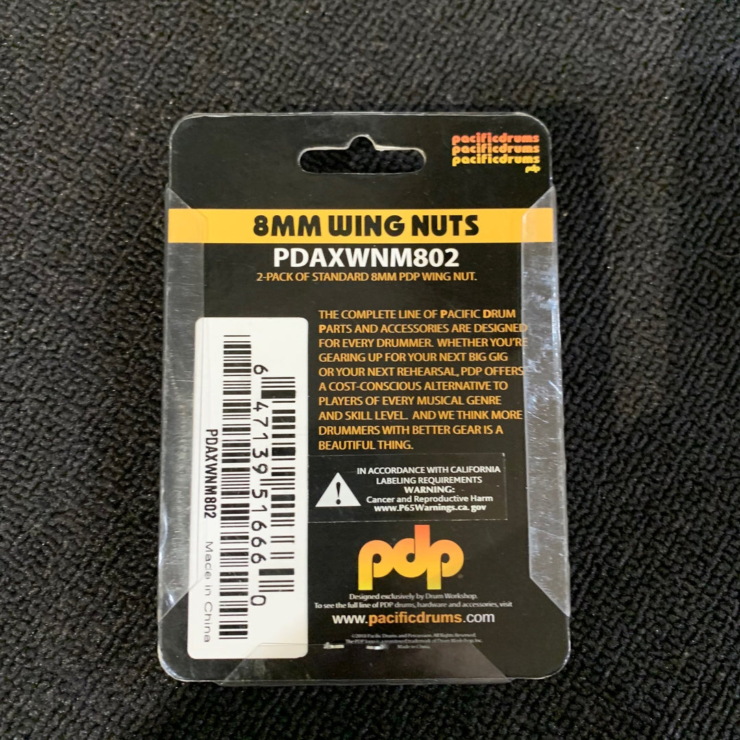 PDP PDAXWNM802 8mm Thread Wing Nuts 2-Pack