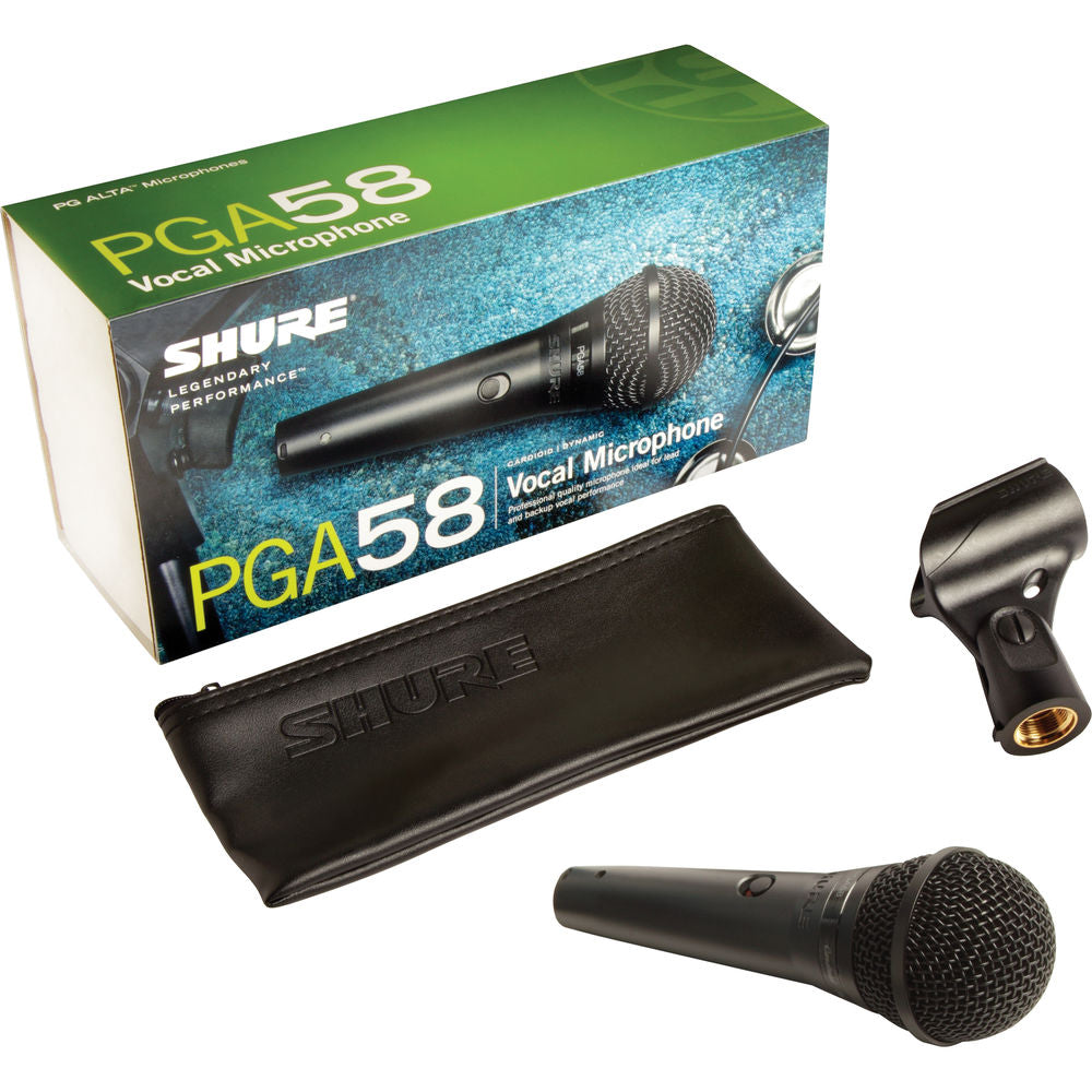 Shure PGA58 Cardioid Dynamic Vocal Microphone (No Cable)