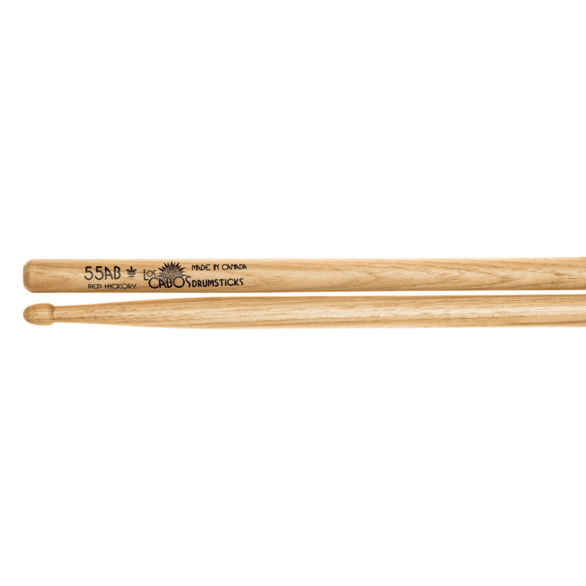 Los Cabos LCD55ABRH 55 AB Drum Sticks-Red Hickory