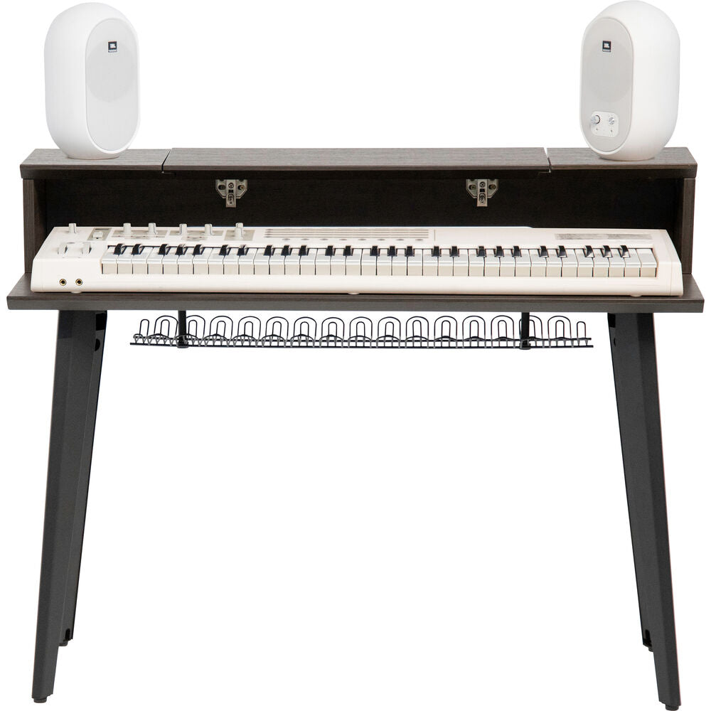 Gator Elite Furniture Series 61-Note Keyboard Table - Dark Walnut