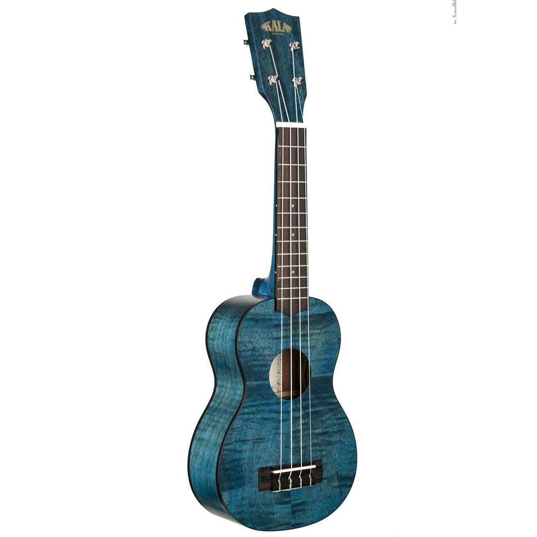 Kala Exotic Mahogany Soprano Ukulele - Trans Blue