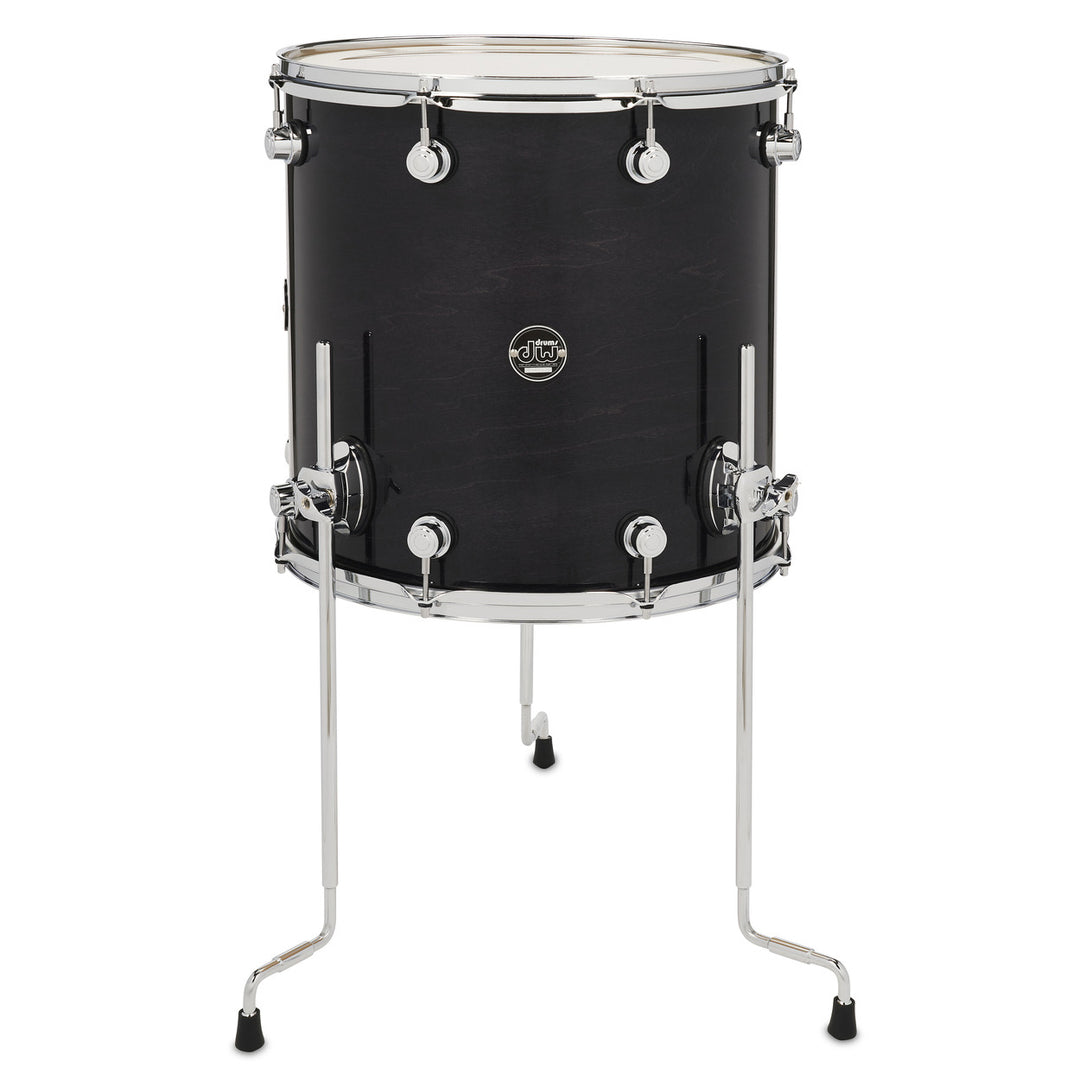 DW Performance Series Floor Tom 16x16 Gloss Lacquer - Ebony Stain