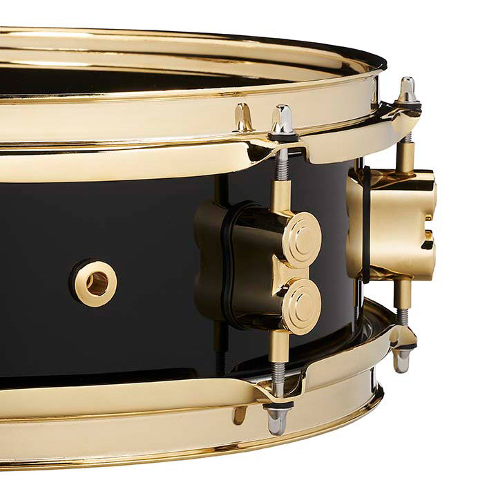 PDP Eric Hernandez European 6-Ply Maple Signature Edition 4x13 Snare Drum - Piano Black Lacquer w/ Gold Hardware