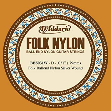 D'Addario BES031W - SINGLE FOLK SILVER 031 BALL