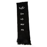 PRS Scarf, Jacquard Birds, Black