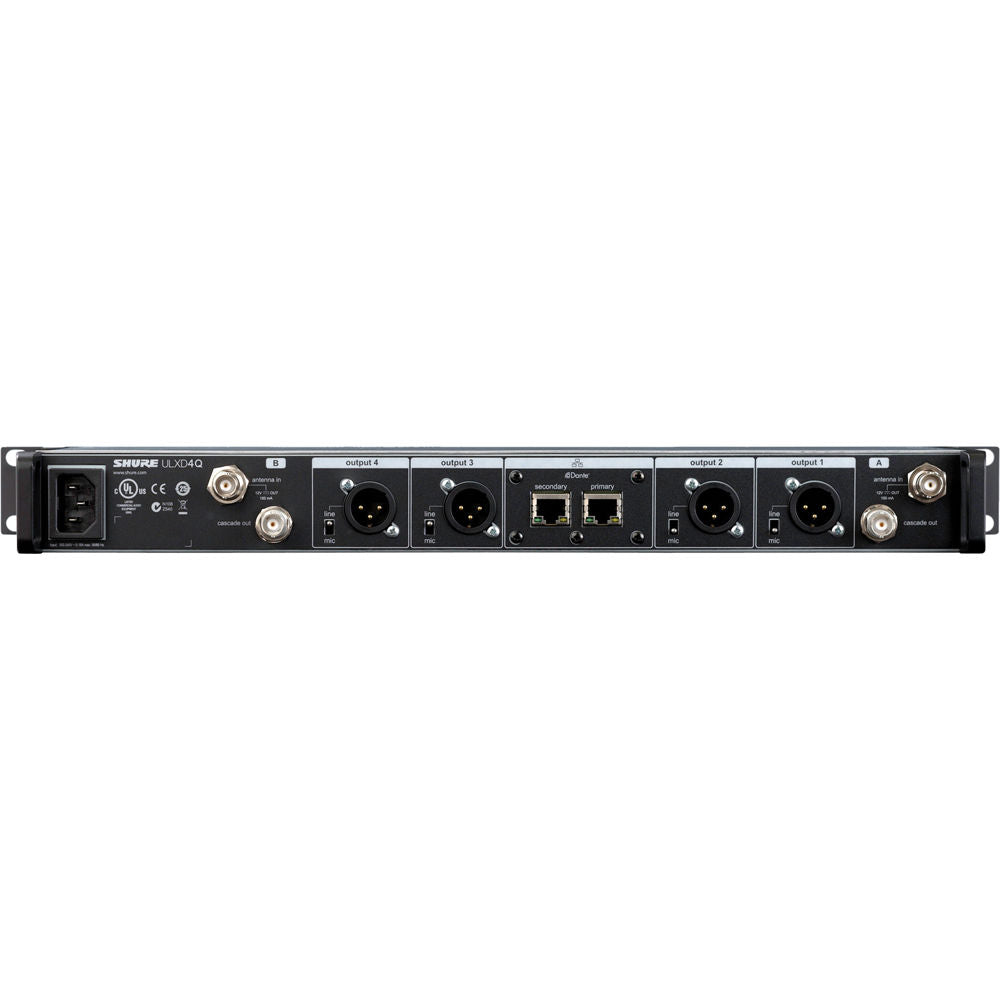 Shure ULXD4Q Quad-Channel Digital Wireless Receiver (X52: 902 to 928 MHz)