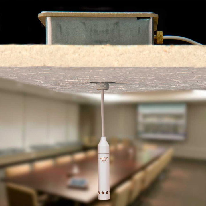 Audix M55W Hanging Ceiling Microphone w/ Height Adjustment - Cardioid