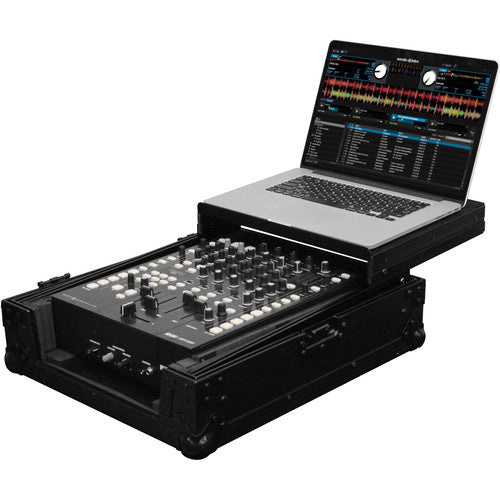 Odyssey FZGS12MX1BL Black Label Series Low Profile Glide Style Case for a 12'' DJ Mixer
