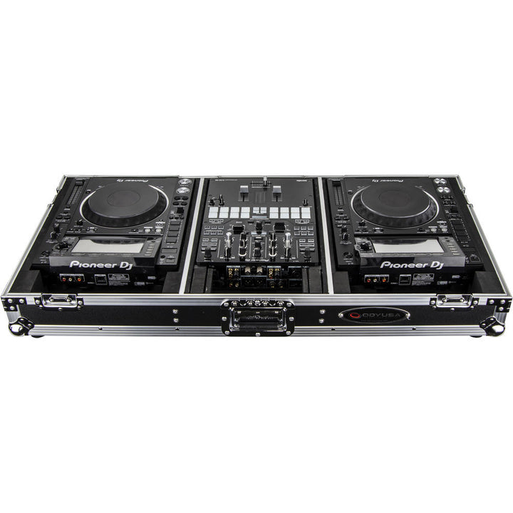Odyssey FZ10CDJWXD Coffin Flight Case for 10” DJ Mixer & 2x Media Players - Silver and Black