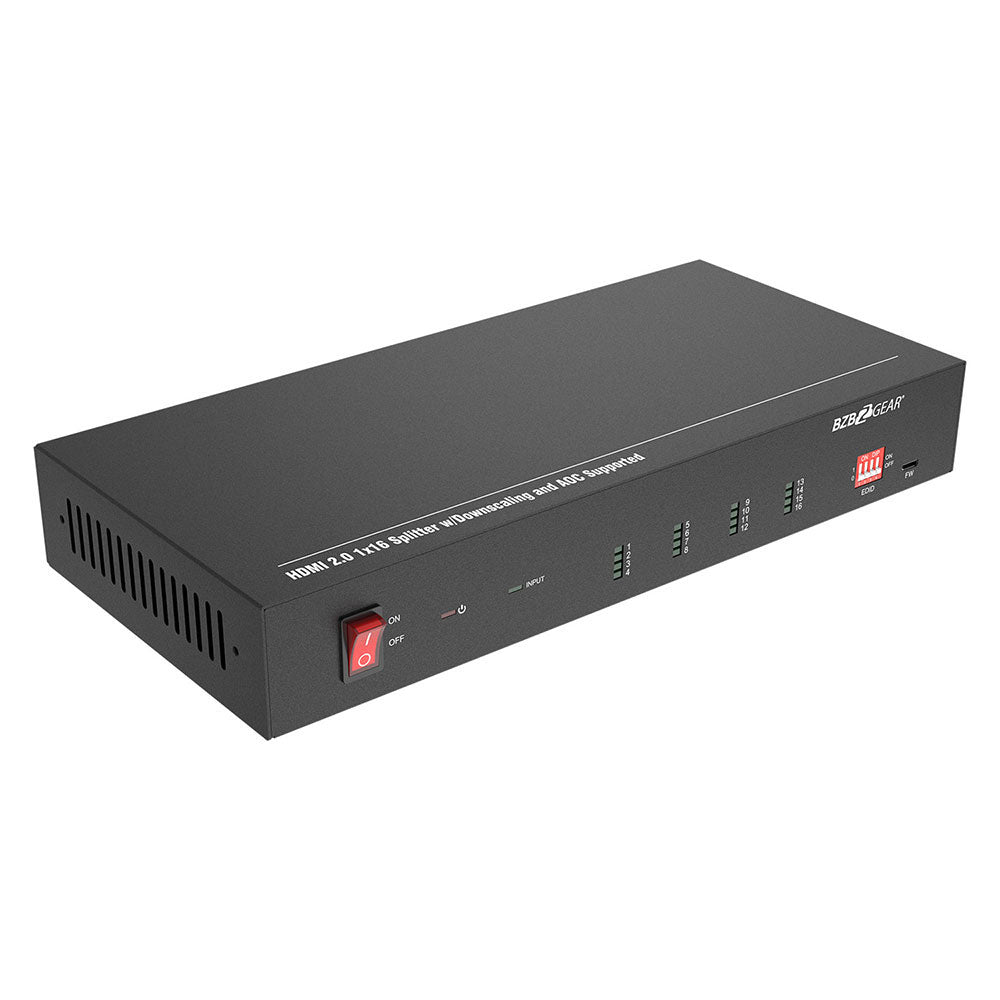 BZBGEAR - HDMI V2.0 1X16 Splitter with Downscaling and AOC Supported