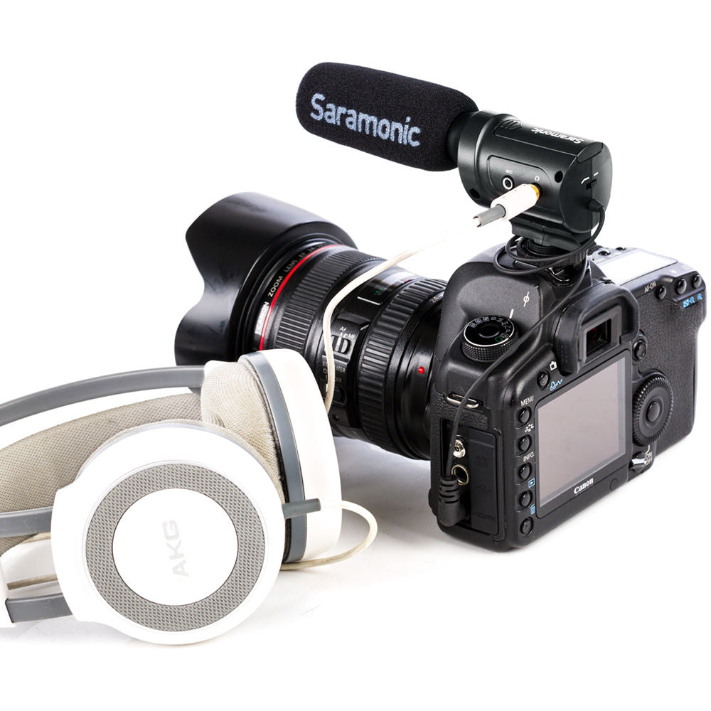 Saramonic SR-M3 Mini Directional Condenser Microphone with Integrated Shockmount