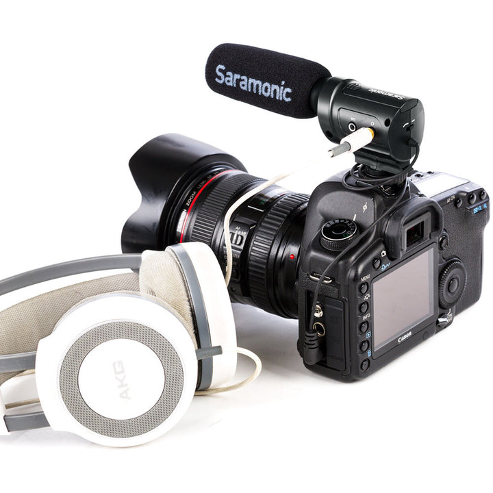 Saramonic SR-M3 Mini Directional Condenser Microphone with Integrated Shockmount