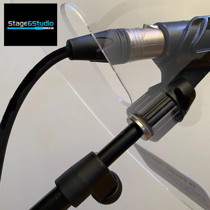 The Mic Shield - Clear Plexiglass 12" Horn Microphone Shield