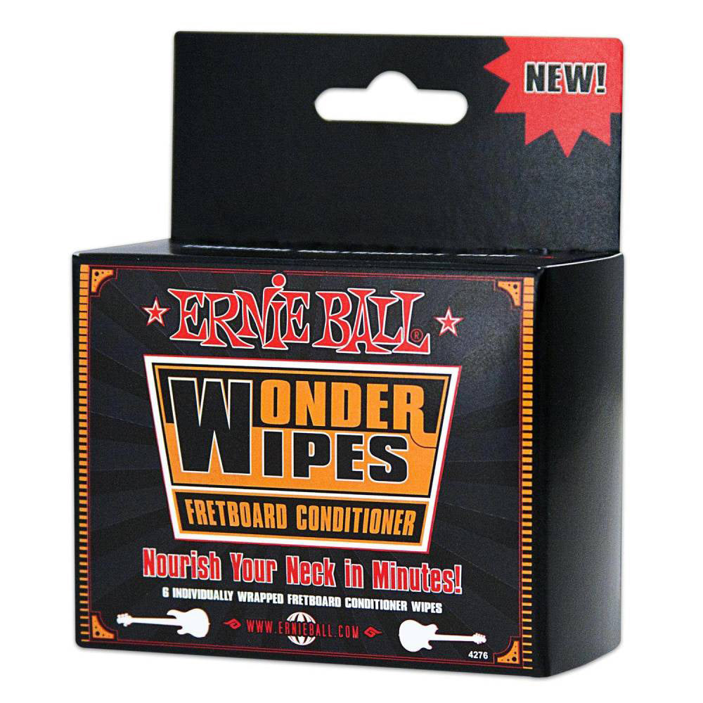 Ernie Ball Wonder Wipes Fretboard Conditioner (6-Pack)