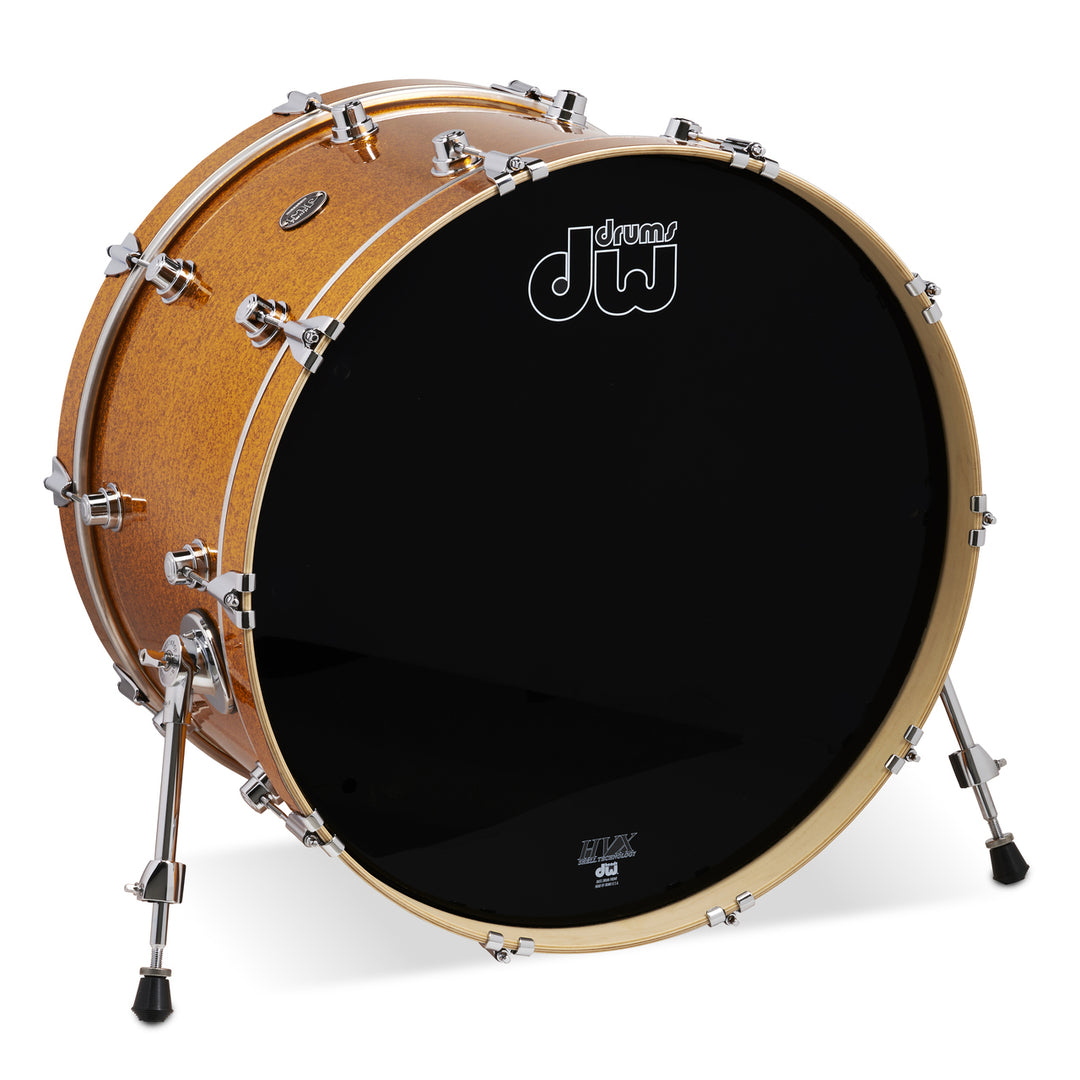 DW Performance Series Bass Drum 14x24 Finish Ply - Gold Sparkle