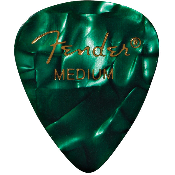Fender Guitar Pick 351 Shape Premium 1 Gross - Green Moto - Medium, 144-Count