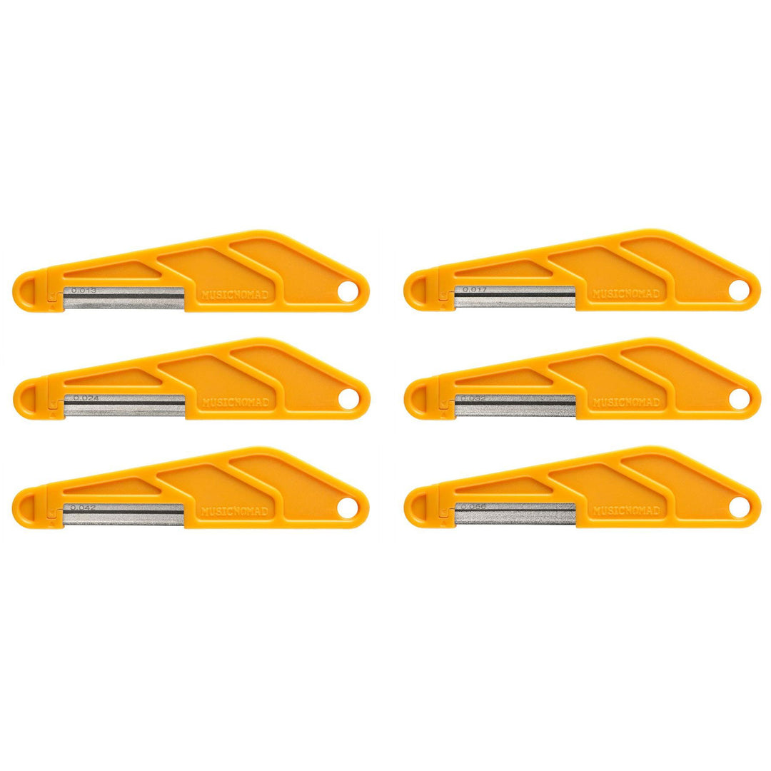 MusicNomad MN670 Guitar Nut Files - 6 Pc Set for Light/Med Acoustic Strings