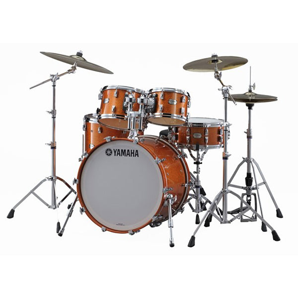 Yamaha Absolute Hybrid Maple 5-Piece Drum Kit 18” Bass w/ HW780 Hardware - Orange Sparkle